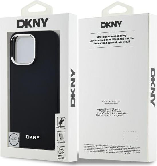 Actual product image DKNY DKHMP14XPSCMCLK iPhone 14 Pro Max 6.7" czarny/black hardcase Plain Logo MagSafe (Apple iPhone 14 Pro Max)