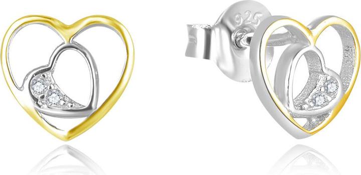 Immagine prodotto Beneto Orecchini a cuore romantici bicolore AGUP2688-RHG (L)