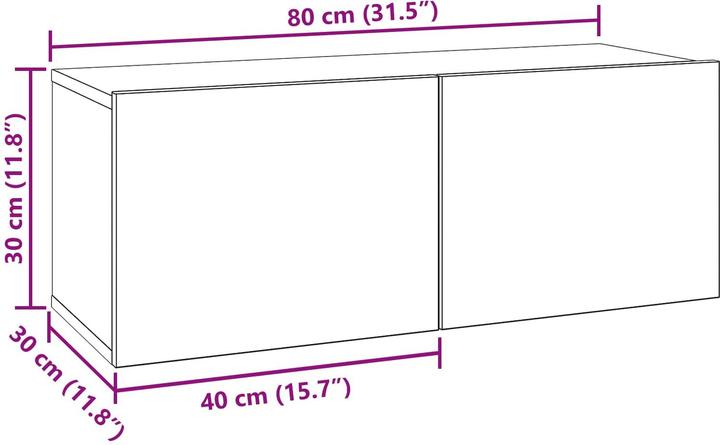 Actual product image vidaXL TV-Schränk (80 x 30 x 30 cm)