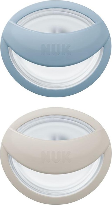 NUK Schnuller Schnuller 2er Pack MommyFeel - Silikon 0-9 M - Jeans (2 x, ab Geburt)