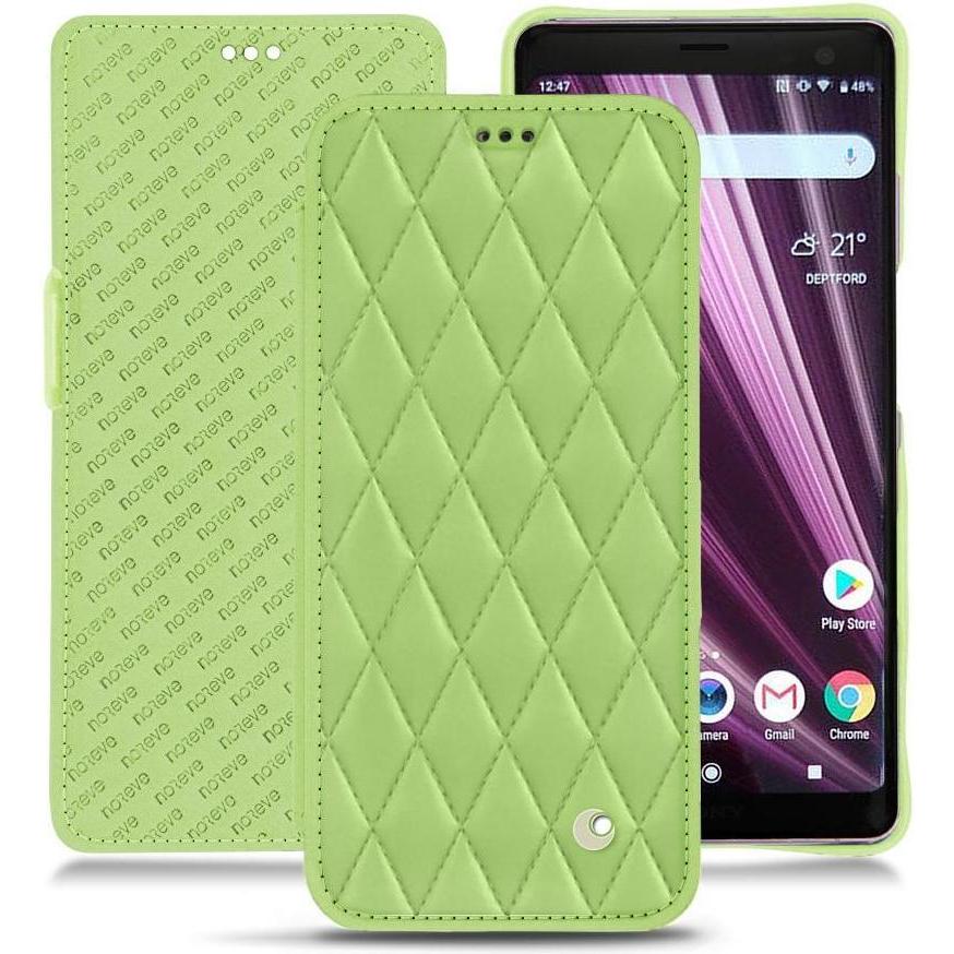 Thumbnail - Noreve Lederschutzhülle horizontal (Sony Xperia XZ3), Smartphone Hülle, Grün