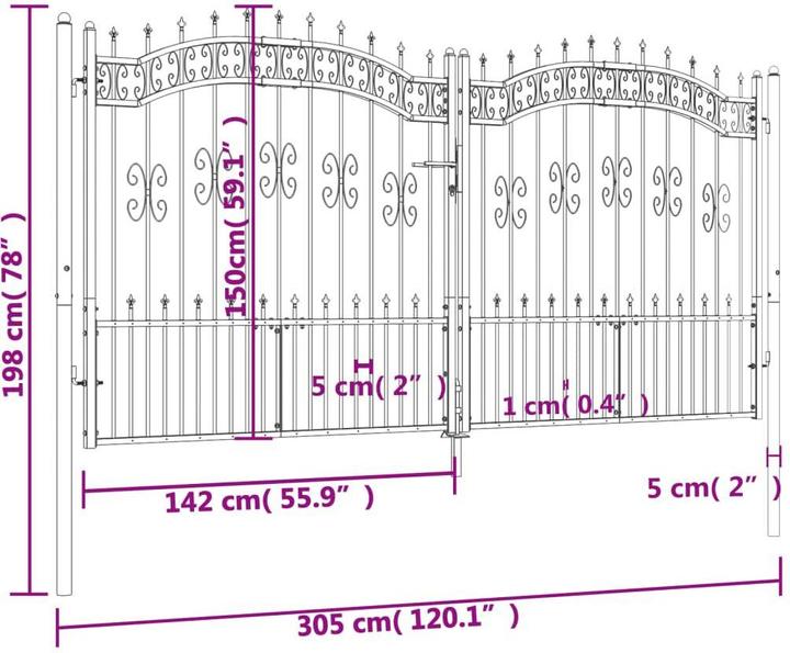 Produktbild vidaXL Zauntor