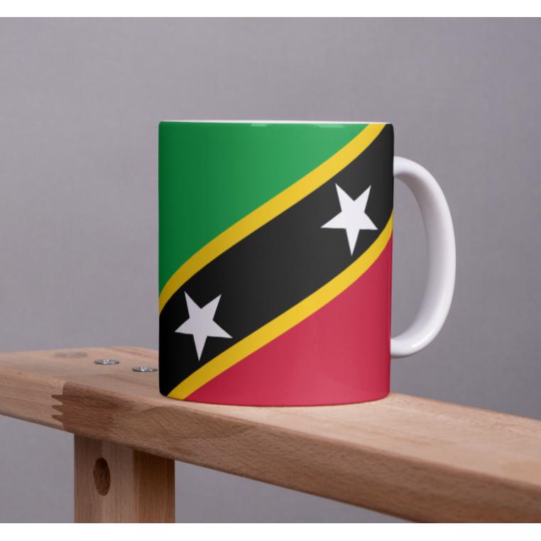 Tinisu, Tasse, St. Kitts und Nevis Tasse Flagge Pot Kaffeetasse National Becher Kaffee Cup BÃ¼ro (325 ml, 1 x)