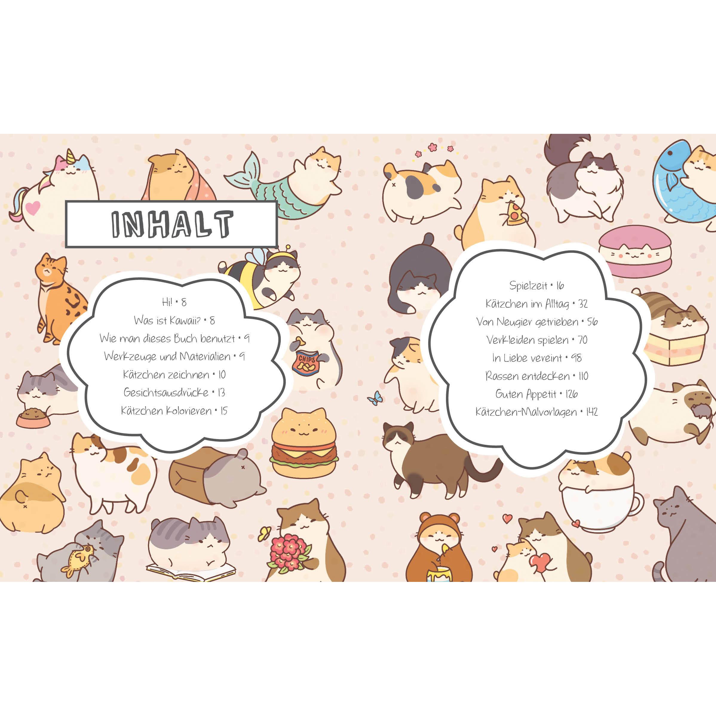 Thumbnail - Kawaii 75 süsse Katzen zeichnen - Schritt für Schritt, Ratgeber von Olive Yong
