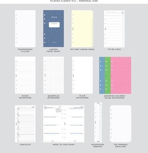 Produktbild Filofax Ringbuch Personal Garden weiss