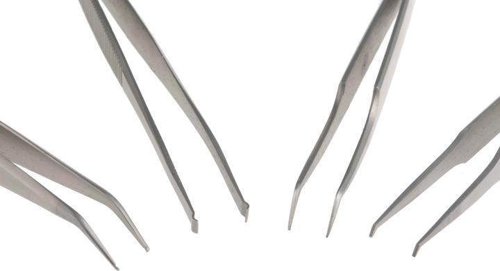 Immagine prodotto RS PRO Corredo pinzette SMT 120mm 4 pezzi