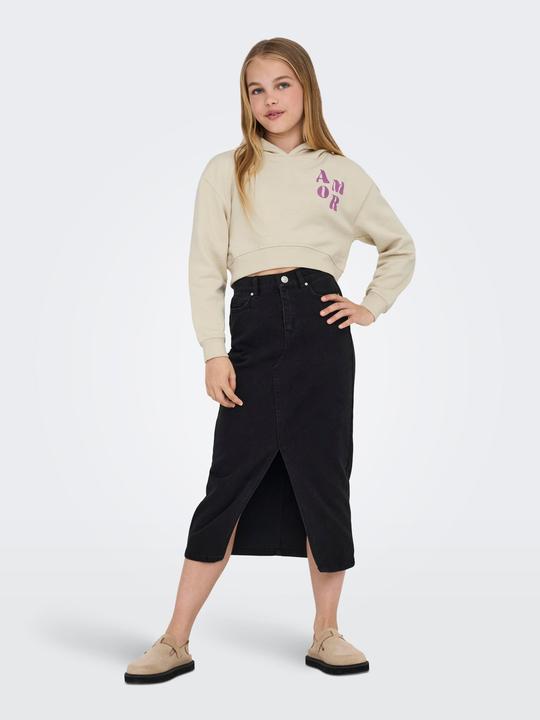 Produktbild Only Normal geschnitten Rundhals Gerippte Ärmelbündchen Tief angesetzte Schulter Sweatshirt Sweatshirt (122, 128)