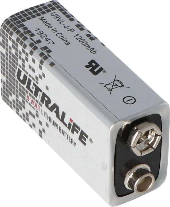 Produktbild Ultralife Lithium Batterie 9 Volt, E-Block, U9VL, U9VL-J, U9VL-J-P (1 Stk., 1200 mAh)