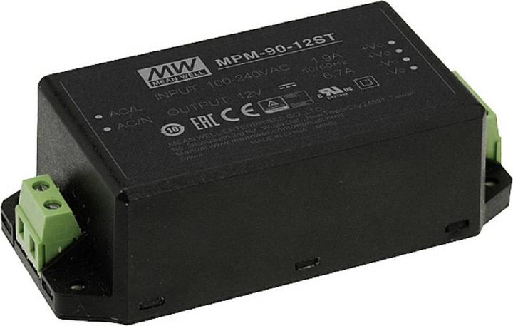 MeanWell MPM-90-12ST Netzteil & Spannungsumwandler Indoor 90 W Schwarz