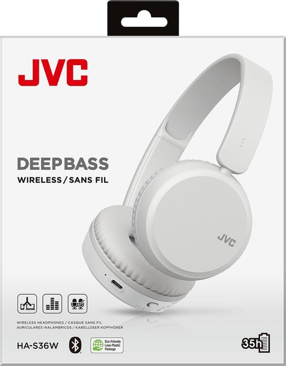 Actual product image JVC HA-S36W-W-U (No noise cancellation, 35 h, Wireless)