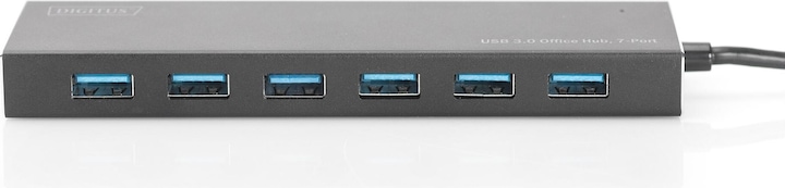 Produktbild Digitus Hub 7-port USB 3.0 SuperSpeed, Power Supply, HQ aluminum (USB-A, 7 Ports)