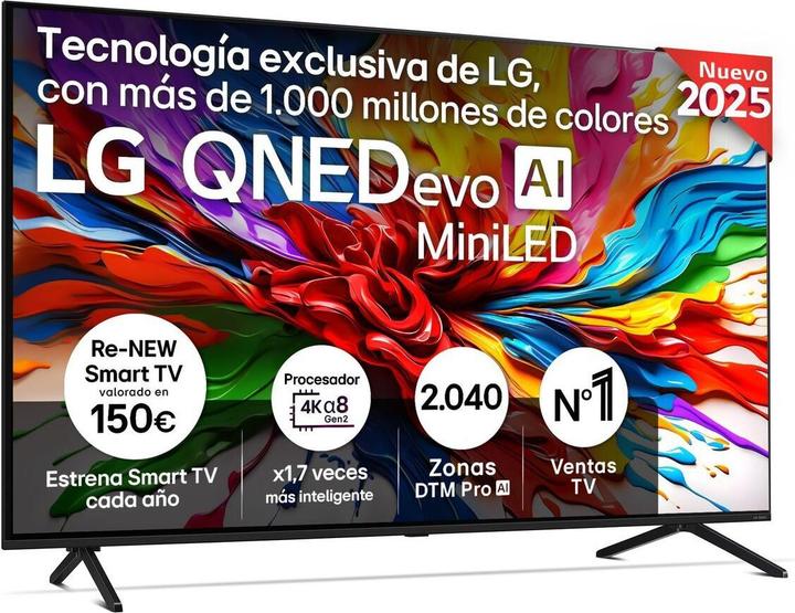 Produktbild LG TV 55QNED92A6A 55" Mini LED UHD, Smart (55", QNED, 4K, 2025)