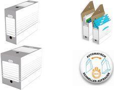Actual product image Elba Archive box, width 200 mm, A4, white/grey strong, acid-free corrugated cardboard, automatic folding (A4)