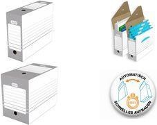 Produktbild Elba Archiv-Schachtel, Breite 200 mm, A4, weiss/grau starke, säurefreie Wellpappe, automatische Faltung (A4)