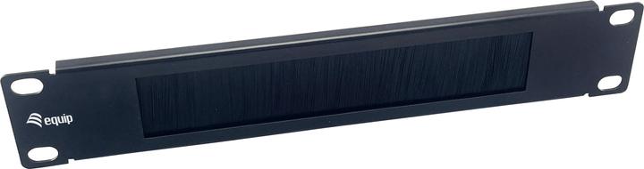 equip Passe-câbles 10" 1U Plaque à brosses noire