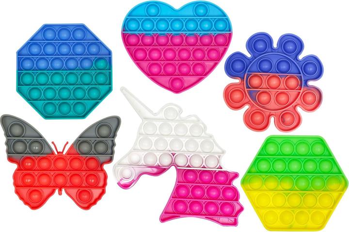 Liniex POP'em Bubble Fidget, Classic 6 Assorted