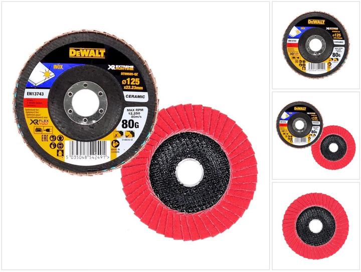 Produktbild DeWalt Fächerschleifscheibe Ø 125mm K80 flach (80)
