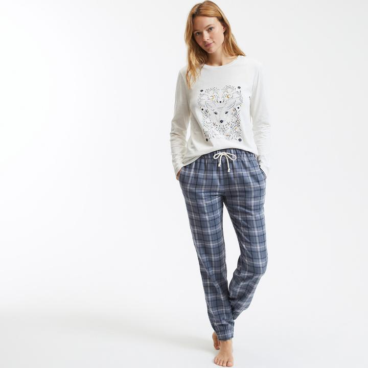 Produktbild So'home Pyjama mit bedrucktem Oberteil (44)