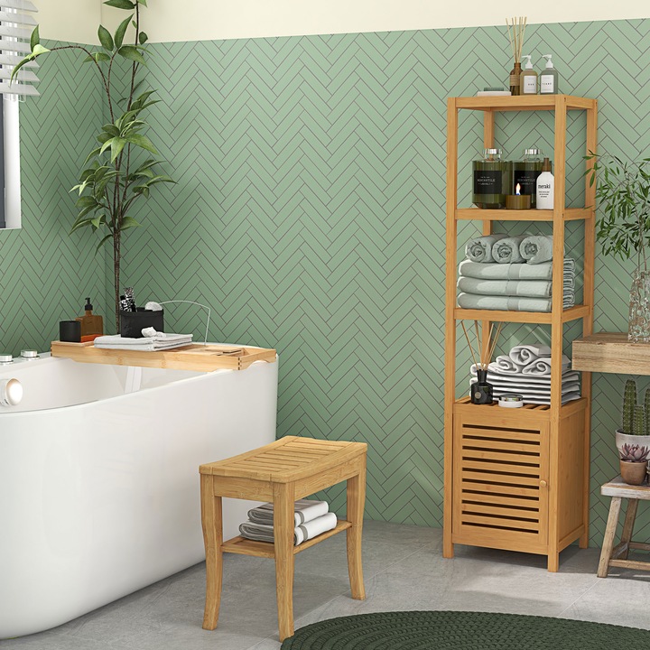 Actual product image Homcom Bathroom cabinet (36 x 33 x 140 cm)