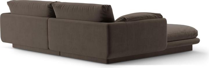 Image du produit Micadoni Canapé D'Angle Droit Velours, "Torino", 3 Places, 220x170x83 Fabriqué en Europe (Canapé d'angle)