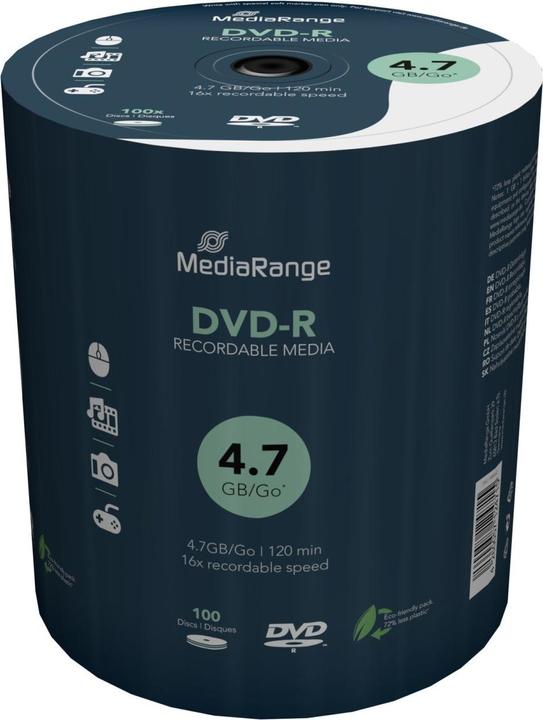 MediaRange DVD-R media 4.7GB, 16x, confezione da 100 (100 x)