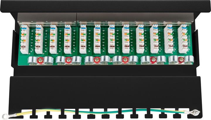 Produktbild Goobay CAT 6 Mini/Desktop Patch Panel, 12 Port, Schwarz