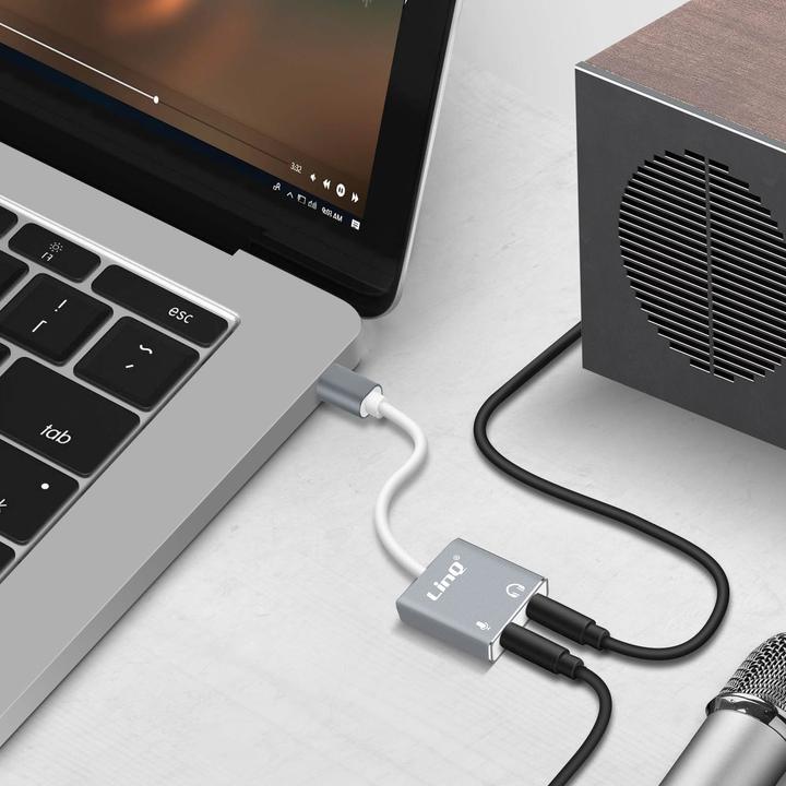 Image du produit LinQ Adaptateur USB-C / micro + jack 3,5 mm (USB-C, Jack 3.5mm)