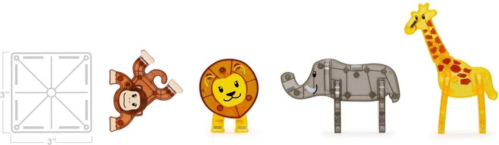 Actual product image Magna-Tiles Safari animals