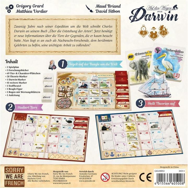 Actual product image Gigamic On the Paths of Darwin (German, 2 - 5 Players)
