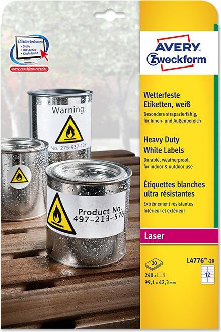 Produktbild Avery Wetterfeste Folien-Etiketten