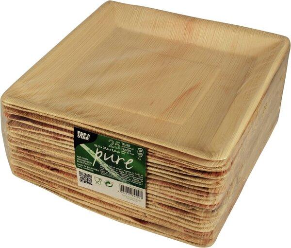 Productafbeelding Papstar Palmblad bord vierkant puur (25 x)
