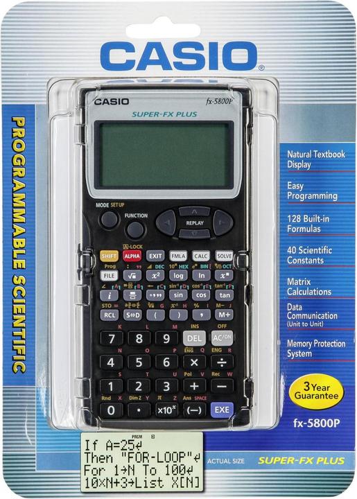 Image du produit Casio FX 5800 P (Piles)