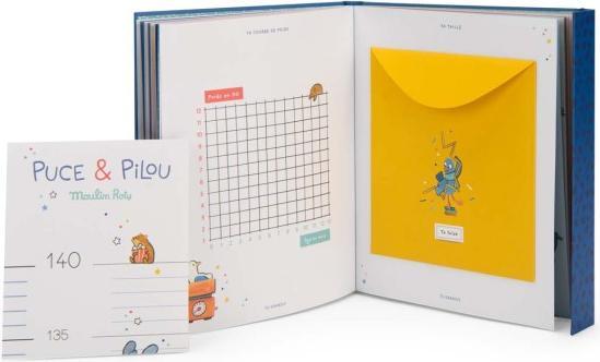 Actual product image Moulin Roty Geburtsbuch 80 Seiten Französisch, Puce & Pilou