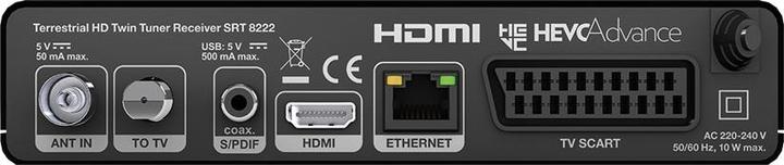 Actual product image Strong SRT 8222 set-top box TV Terrestrial Full HD Black (DVB-T2)