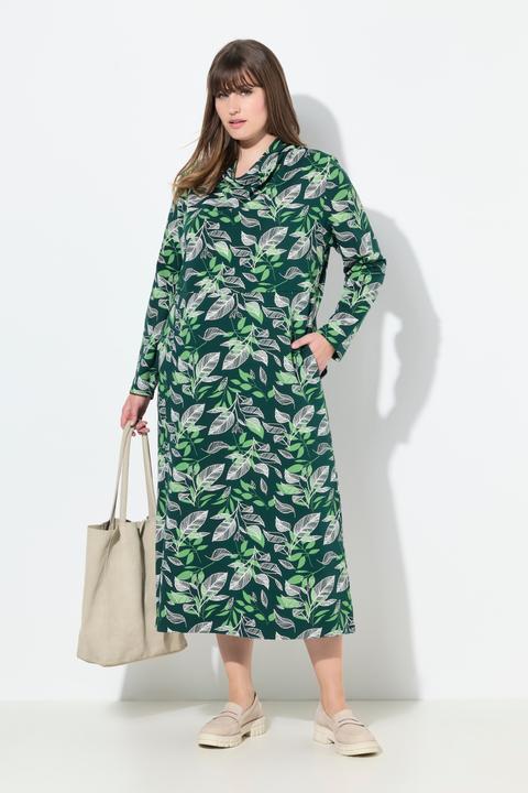 Produktbild Ulla Popken Sweatkleid, Wasserfallausschnitt, Langarm (50, 52)