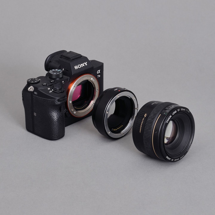Actual product image Urth Lens Mount Adapter: Compatible with Canon (EF / EF S) Lens to Sony E Camera Body (Electronic)
