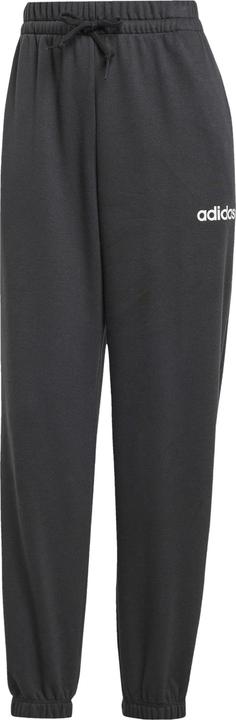 adidas Damen Essentials LINEAR French Terry Cuffed Pants, Black/White, XL (XL)