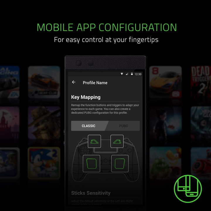Produktbild Razer kabelloser Gamecontroller für Android Raiju Mobile. (Android)