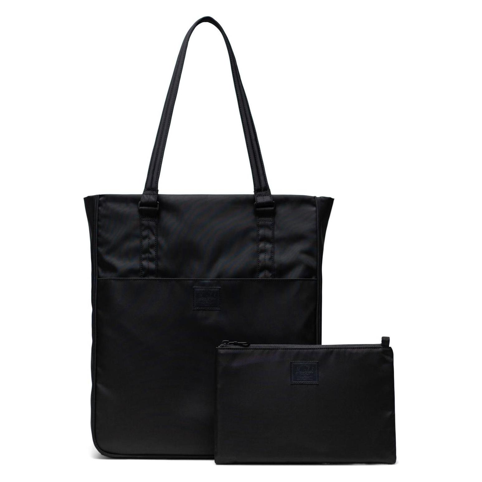 Herschel, Damen, Handtasche, Recycled Flight Satin Tote, Schwarz