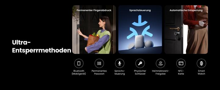 Produktbild SwitchBot Smart Lock Ultra (Fingerabdruck, Smartphone, Elektronische Zahlenkombination)