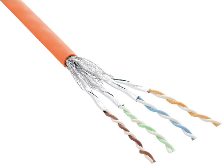 Actual product image InLine Patch cord Cat.6 S/FTP/PIMF AWG27 PVC orange 100m for assembling (S/FTP, CAT6, 100 m)