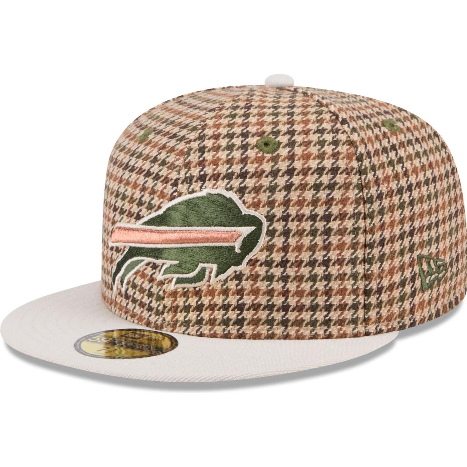 New Era, Herren, Cap, 59Fifty Cap - HOUNDSTOOTH Buffalo Bills - 7 5/8, Beige, (7 5/8)