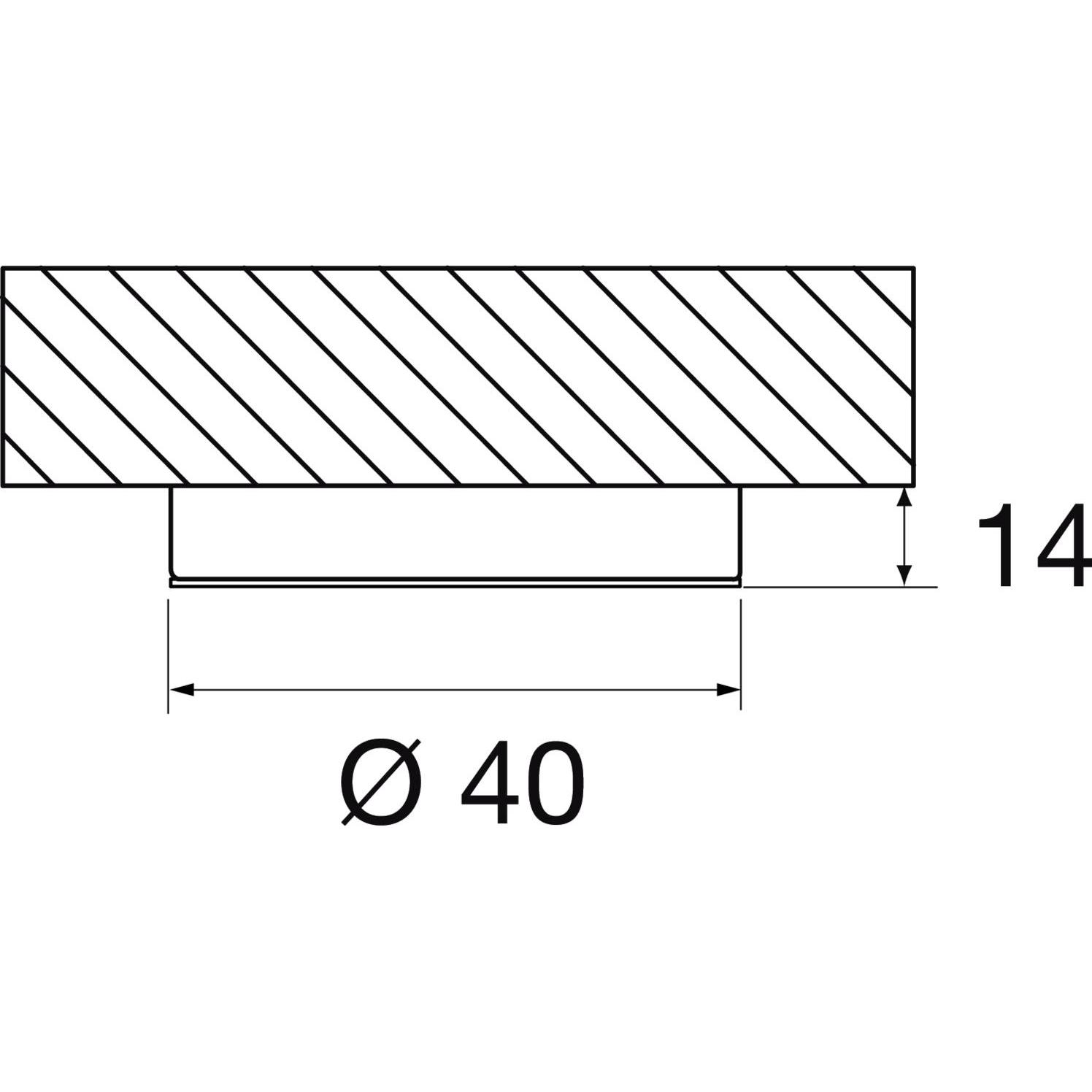 Thumbnail - L&S, Zubehör Beleuchtung, Aufbauring rund ø 40mm, H 14mm für Einbauleuchte Nube 35 schwarz