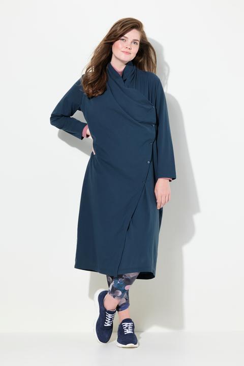 Immagine prodotto Ulla Popken Blusa lunga con effetto incrociato, scollo montante e maniche lunghe (58)