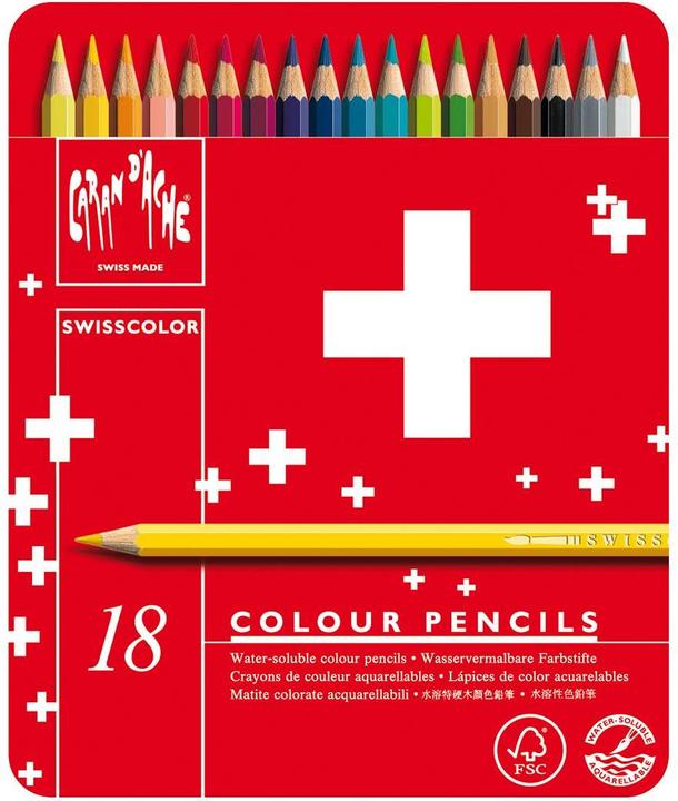 Produktbild Caran d'Ache Swisscolor Aquarelle (Mehrfarbig, 18 x)