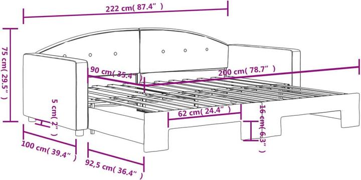 Produktbild vidaXL Becca (90 x 200 cm)
