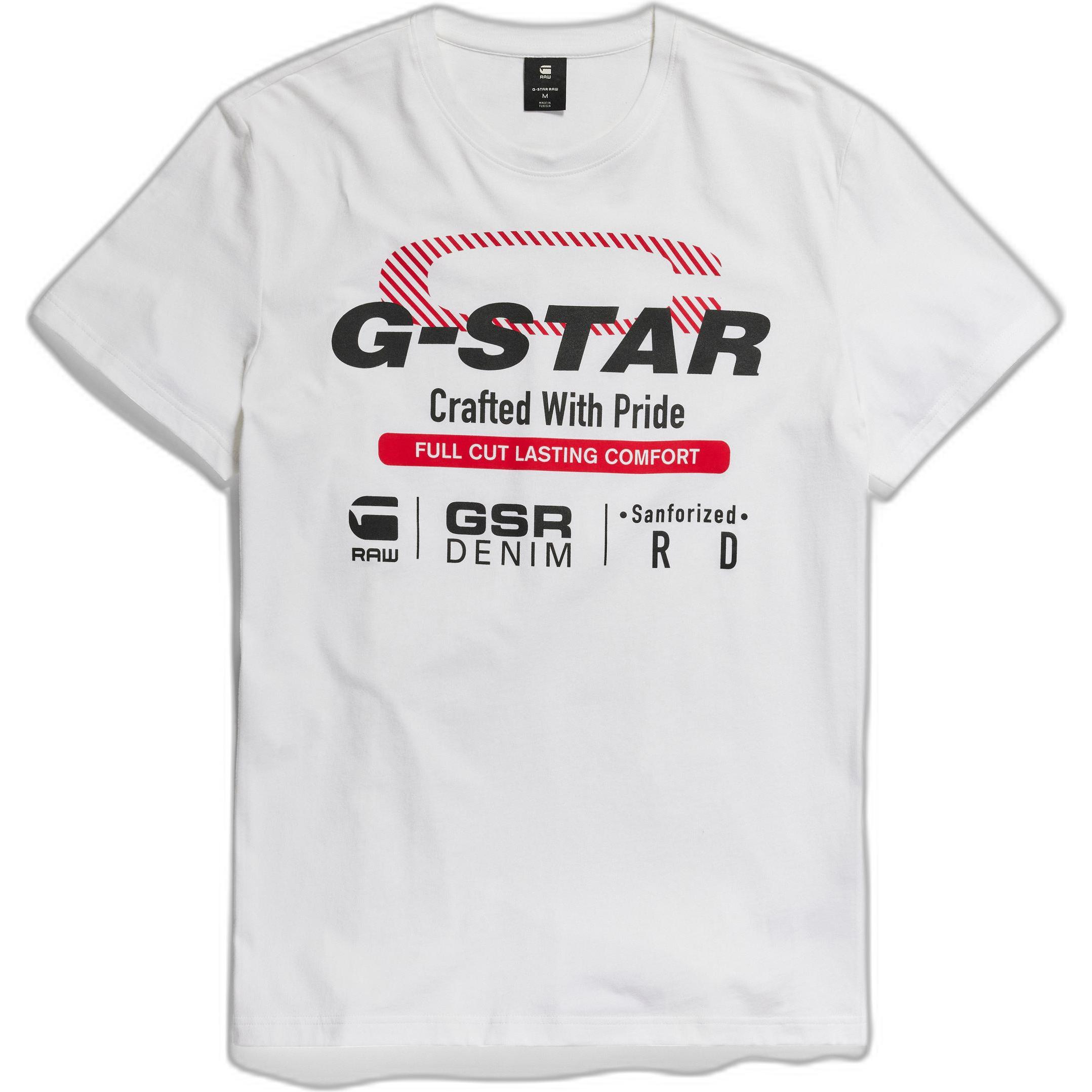 G-Star, Herren, Shirt, t-shirt, Weiss, (M)