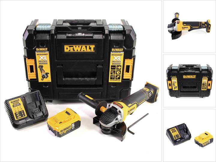 Immagine prodotto DeWalt DCG 406 P1 18 V 125 mm Smerigliatrice Brushless a batteria in valigetta TStak + 1x Batteria (125 mm)