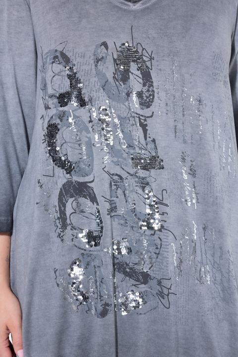 Produktbild Miamoda Longshirt, verzierter Druck, Saumknoten (48)
