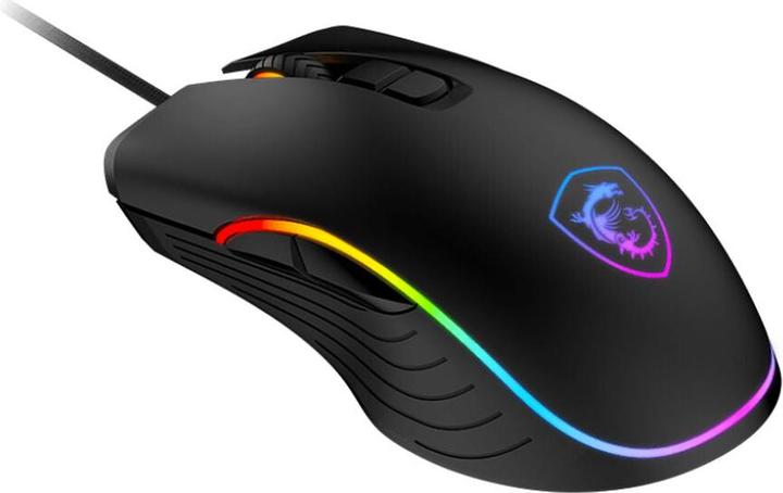 Actual product image MSI Clutch GM300 Gaming Mouse, Black, USB (Cable)